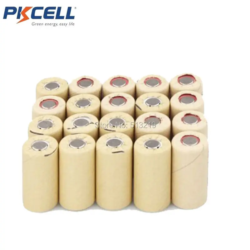

10 x Power tool battery NiCd SubC SC 2200mAh Paper Wrapped Rechargeable Battery (Flat Top) 10C High Drain