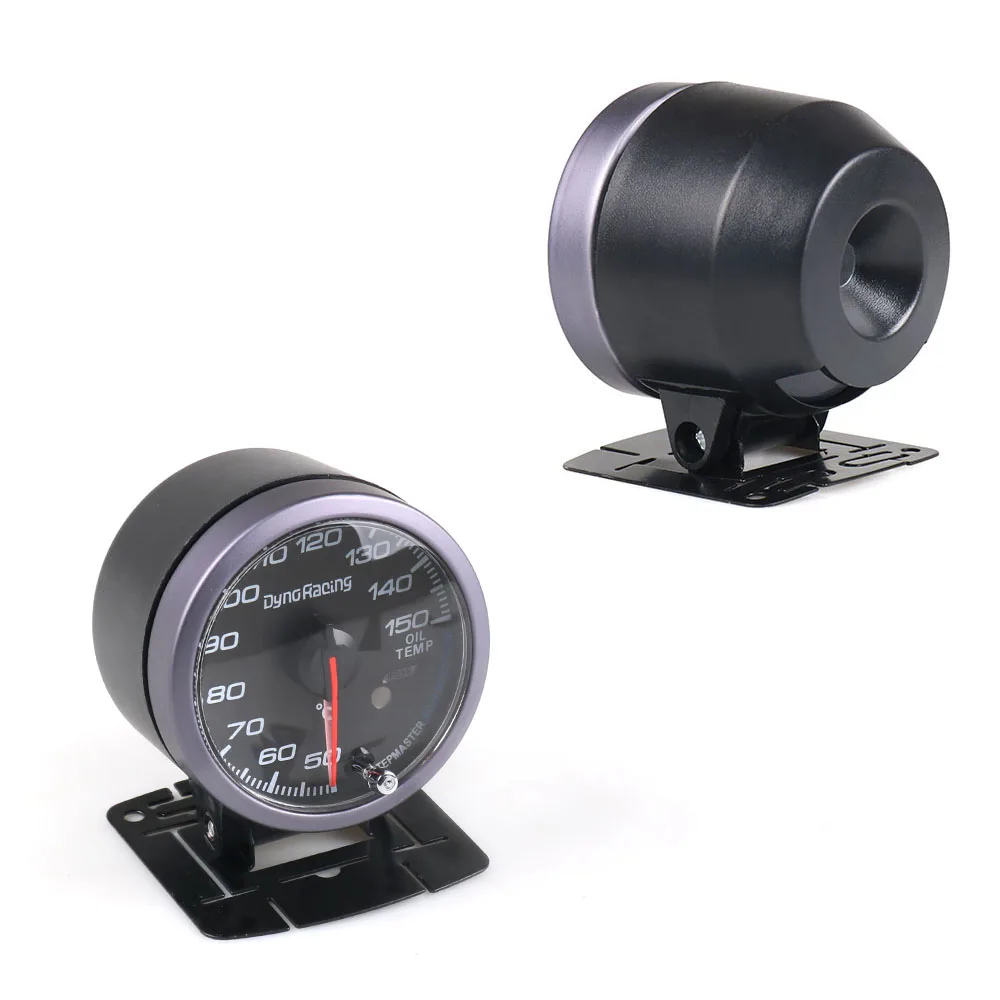 Dynoracing 60 мм черный датчик температуры масла для лица 50-150C Белый/янтарный светильник пиковая функция датчик температуры масла автомобильный измеритель с датчиком