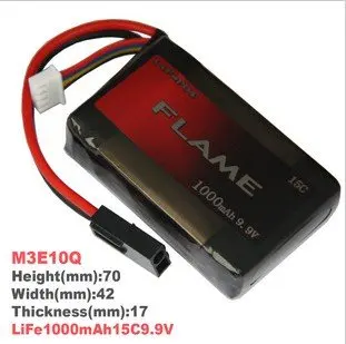 

1pcs HK register free shipping~100% Orginal Flame 9.9V 1000mAh 15C LiFePO4 Battery For PEQ-15 Box