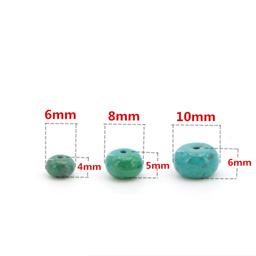 2 High Quality 4-12mm Dark green semi-precious Abacus Phoenix stone loose beads for DIY Fashion charms  (16)