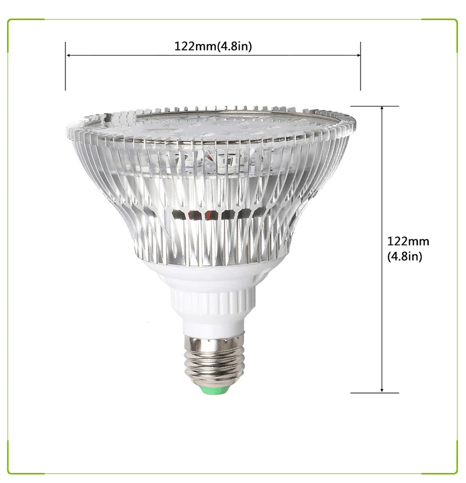 E27 Светодиодный светильник для выращивания растений, лампа Par38, аквариумная лампа для рассады, полный спектр, Фито, коробка для выращивания цветов в помещении, коралловый риф