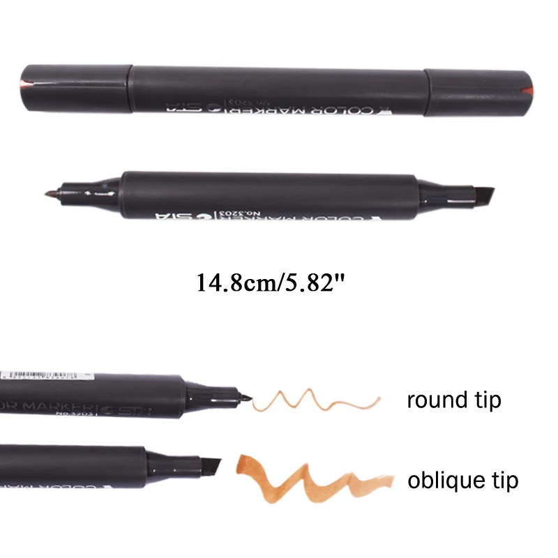 STA 12 цветов кожи/серые/бронзовые тона маркерная ручка набор двойных наконечников на спиртовой основе художественные маркеры профессиональные ручки для рисования товары для рукоделия