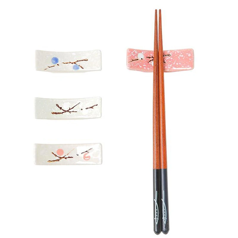 MENGXIANG Ceramic Snowflake Japanese Kitchen Chopsticks Pillow