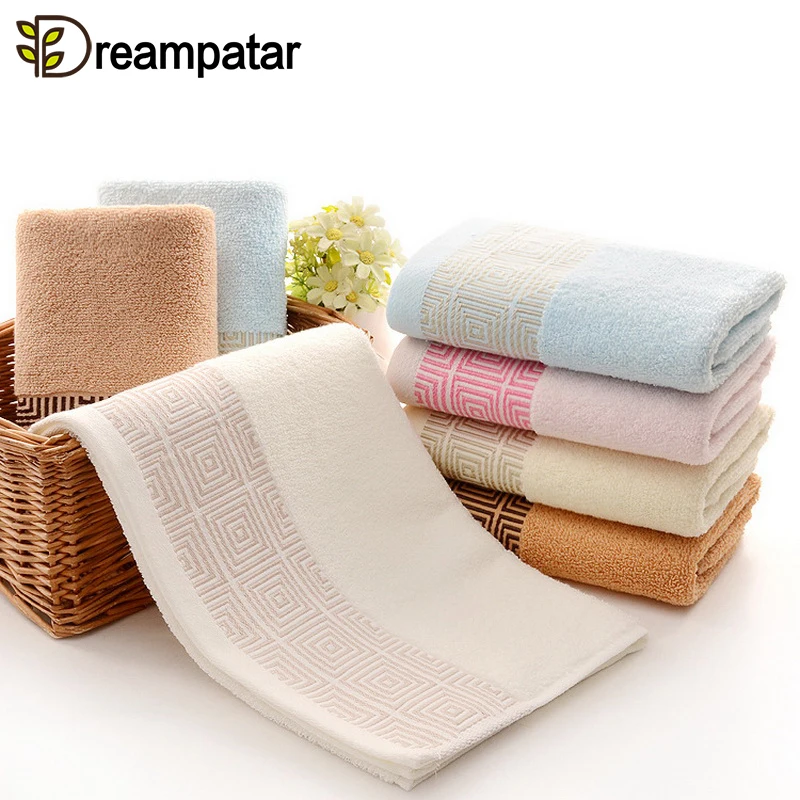 Fashion Bottom Chevron Pattern Cotton Soft Comfortable Water-Absorbing Strong Solid Color Home Wash Towel BD214B | Дом и сад