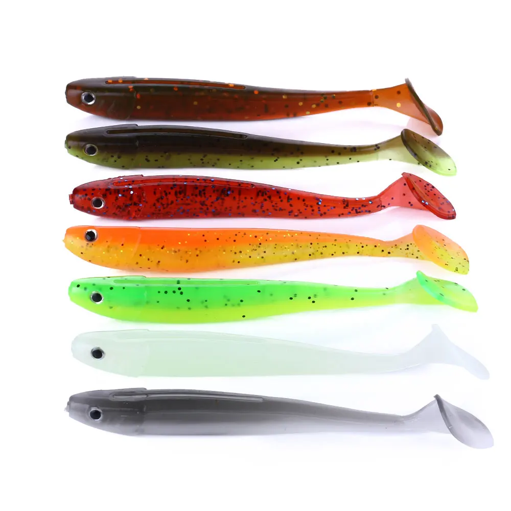 6pcs 105mm 4.7g Soft Shad Lure Fishing Silicone Bait Fishing Gear