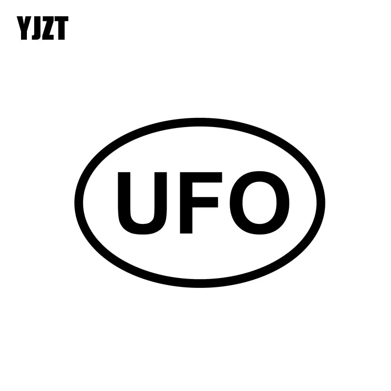 YJZT 14 4 см * 9 8 U.F.O. НЛО Забавный кантри код овальная наклейка на автомобиль