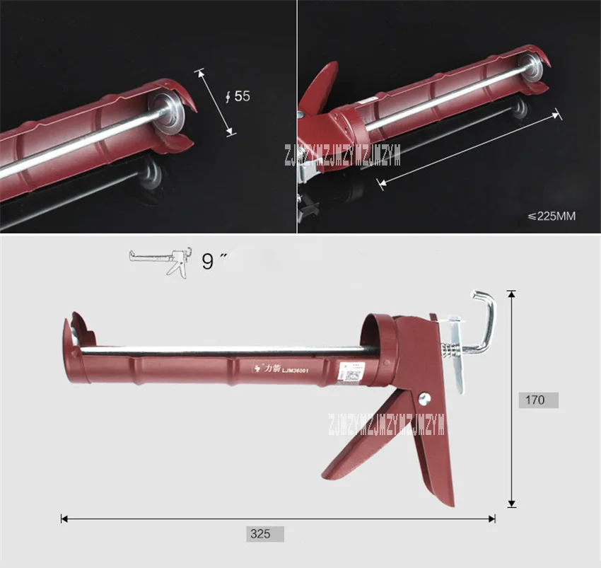 Новый Высокое качество 9 "классический клей пистолет трубки полу-круговой Тип клеевой пистолет расчеканки используется для Длина 225 мм
