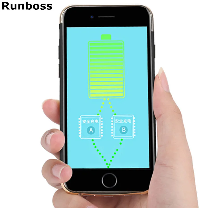 Runboss зарядное устройство батарея чехол для iPhone 7 Plus 4000 мАч портативный Банк питания чехол для iPhone 6 Plus