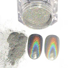 1g/Box Shiny Laser Nail Powder Holographic Nail Glitter Dust Rainbow Chrome Pigment Manicure Pigments Nail Art Decorations