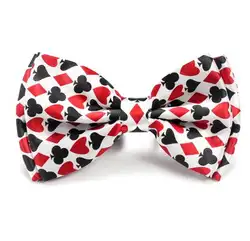 1 шт. Джентльменские бабочки модный бренд "Игральные карты/Покер" красные, черные галстук-бабочка Для мужчин; смокинг в стиле унисекс платье