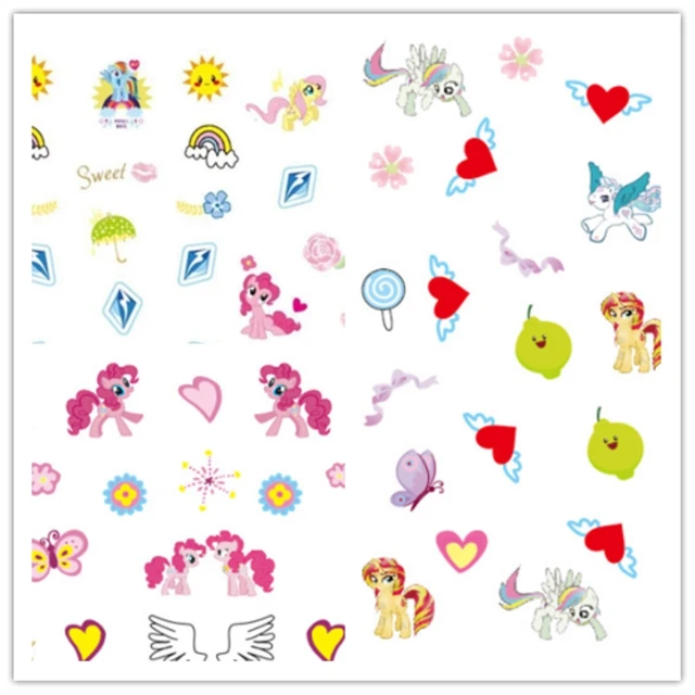 Baby Gift Korea Waterproof Nails Sticker My Little Pony 15 Design Baby Gift Korea Waterproof Nails Sticker My Little Pony 15 Design Foil Decor