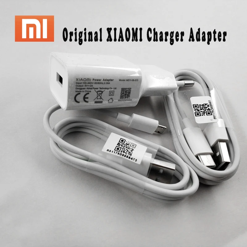Original XIAOMI Redmi 5 plus Charger Adapter 5V 2A, Micro USB & Type C