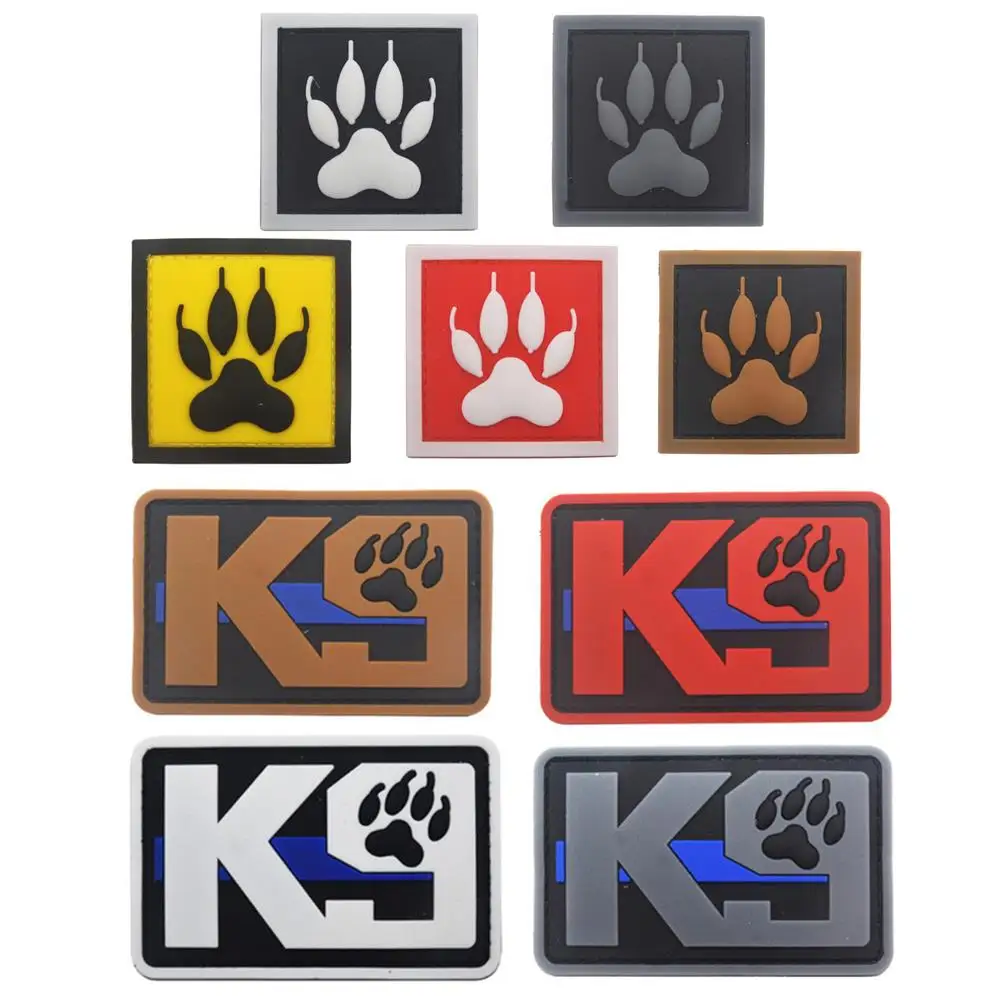 

K9 Dog Trainning PVC Patch Armband Badge Military Tactical Morale Decorative Patches Sewing Applique Embellishment