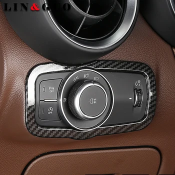 

Car Carbon fiber Headlight Switch Frame Cover Stickers Internal Decoration for Alfa Romeo giulia Auto Accessories