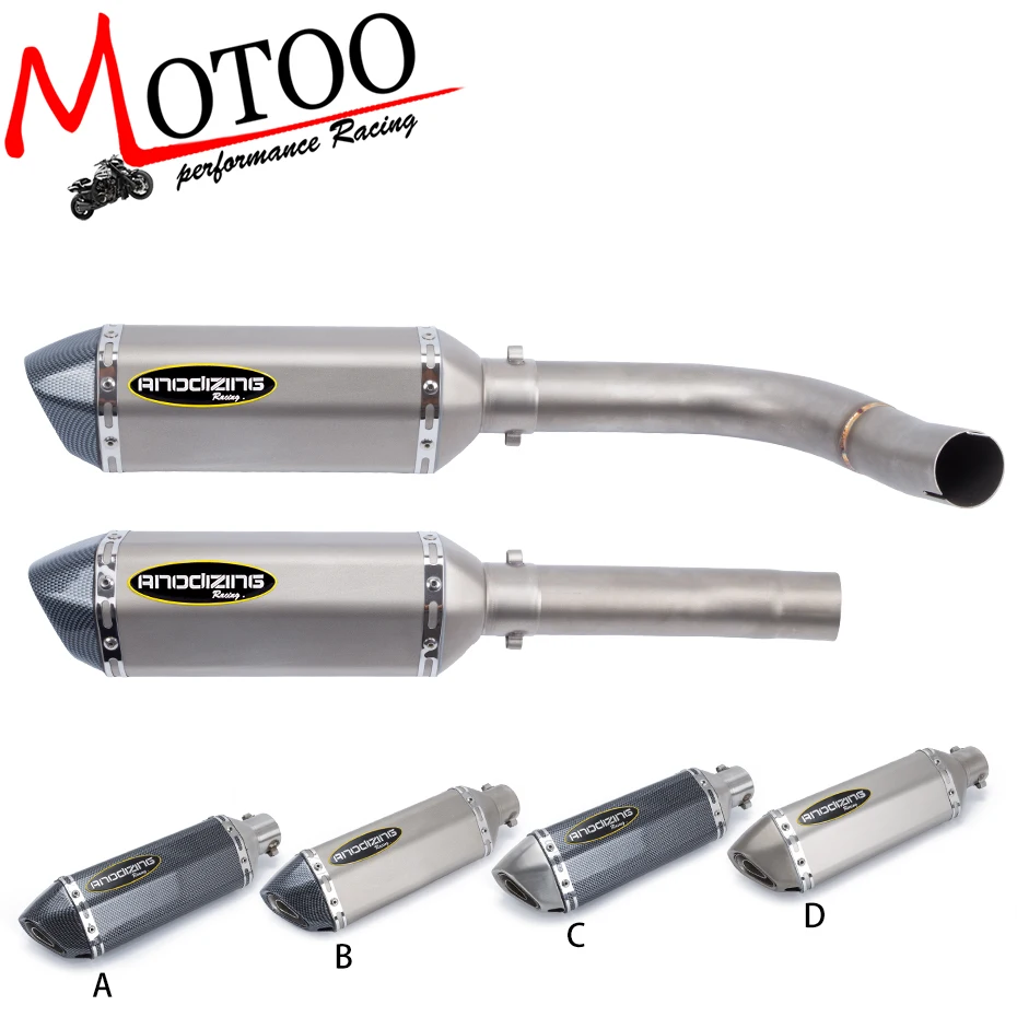 

Motoo - Motorcycle Exhaust Muffler Pipe Link Exhaust middle Pipe Escape SLIP ON FOR YAMAHA R1 2009-2014