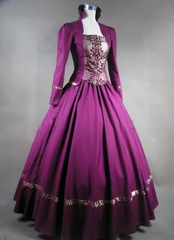 

Purple Gothic Victorian Brocade Dress Princess Cosplay Costume Ball Gown Women's Dress