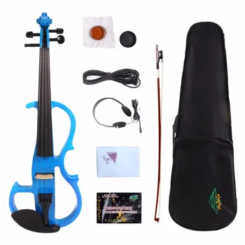 

New 3/4 Electric Violin For Child Violin Silent Practice Ebony Fittings Case Bow #YZ10