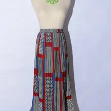 Saia Longa бросился Империя полиэстер ни Faldas Saia Миди Европа и Америка стиль Женская Винтаж принт плиссированная юбка