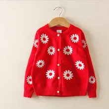 Вязаный кардиган для девочек, свитер, пальто