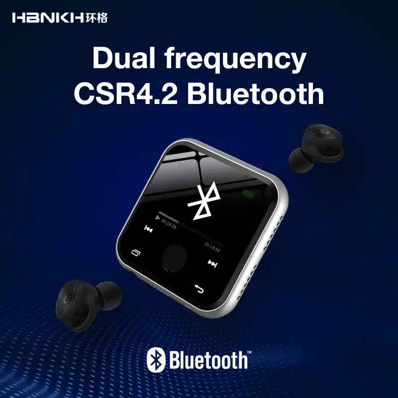 Denash Lettore Musicale MP3 MP4 Touch Screen da 1,8 Pollici Mini Lettore Video Musicale HiFi Senza Perdita Bluetooth Portatile con Cuffia 16 GB Denash Lettore Musicale MP3 MP4 Touch Screen da 1,8 Pollici Mini Lettore Video Musicale HiFi Senza Perdita Bluetooth Portatile con Cuffia 16 GB