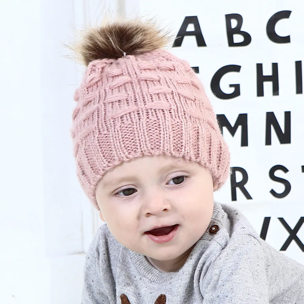 Beanies детская зимняя шапка для девочек и мальчиков милые Твердые крышки модная