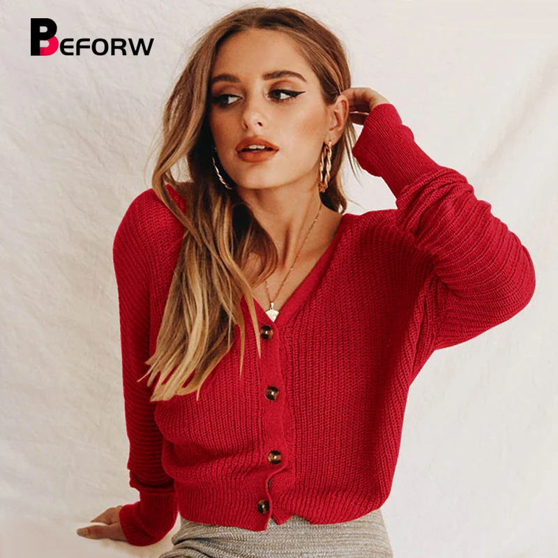 ^Cheap BEFORW Womens Long Sleeve Sweater Cardigans Harajuku Knitted Winter Sweaters Women Clothes 2018 Autumn Plus Size Sweater Coat