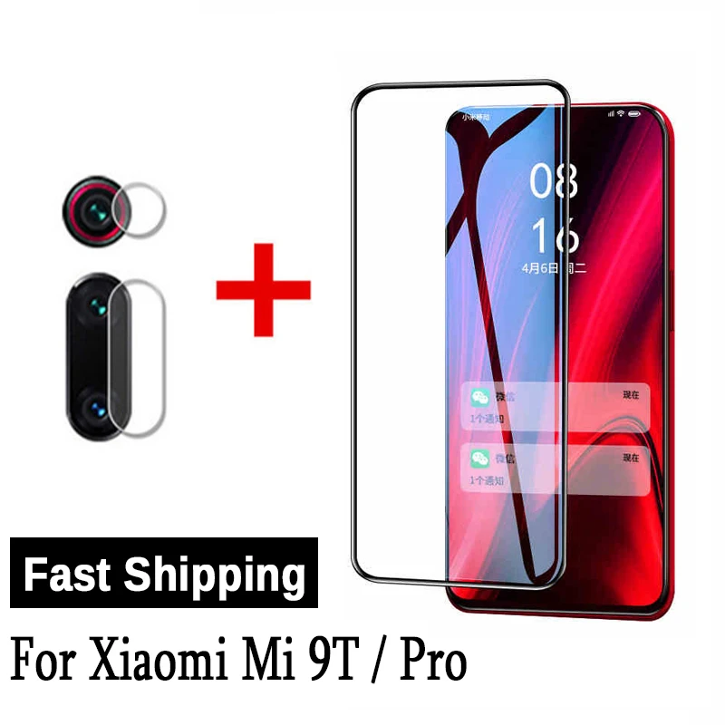 

2 in 1 Tempered Glass For Xiaomi Mi 9T Screen Protector & Camera Lens On Xiomi Xiami Xiaomy Mi 9t Pro Protective Glass Film