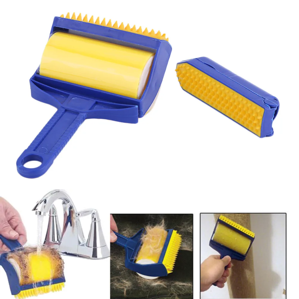 2Pcs Household Reusable Handheld Picker Lint Sticking Roller Pet Hair