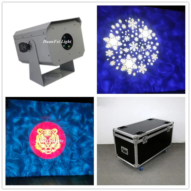 (4 шт. + Flycase) Ip65 Открытый водонепроницаемый новый Gobo LED 200 Вт проектор 4 фазы Призма DJ