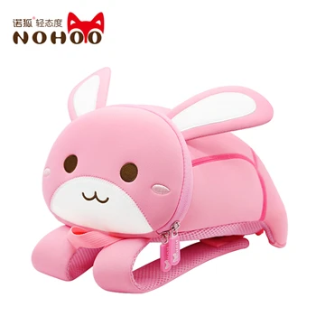 Рюкзак детский NOHOO 3D Школьные сумки для девочек мальчиков новых детей сумка высокого качества детский сад рюкзак сакво - Цвет: Small Pink Rabbit