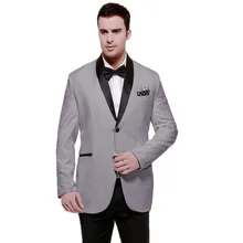 Men’s Prom Party Suit Blazer Slim Fit suits mens suits for men white suits for men Two buttons Tuxedo & Trousers &bow tie