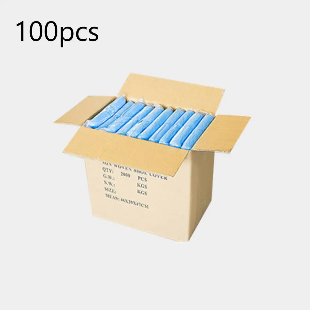 

100PCS Medical Waterproof Boot Covers CPE Disposable Shoe Covers Rain Shoe Covers Mud-proof