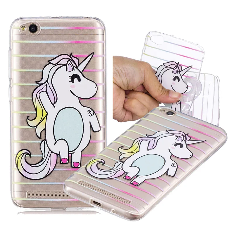 Slim Patterned Clear Soft TPU Gel Silicone Case Cover For Xiaomi Mi A1 Redmi 4X 4A Ultra Thin Phone Capa For Redmi Note 5A 4X 5A(6)