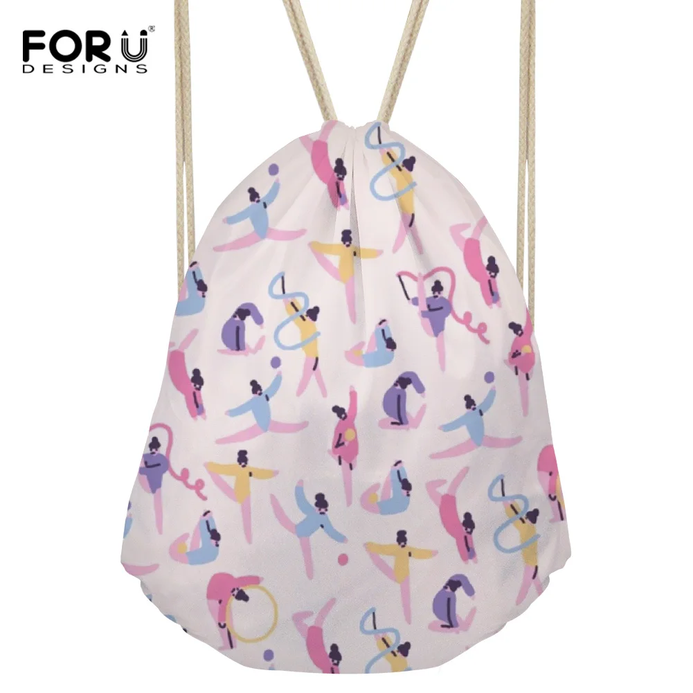 Forudesigns/плавательный мешок Drawstring Для женщин танец спортивные пляжные мини-рюкзак модные летняя сумка девушки плавание сумки