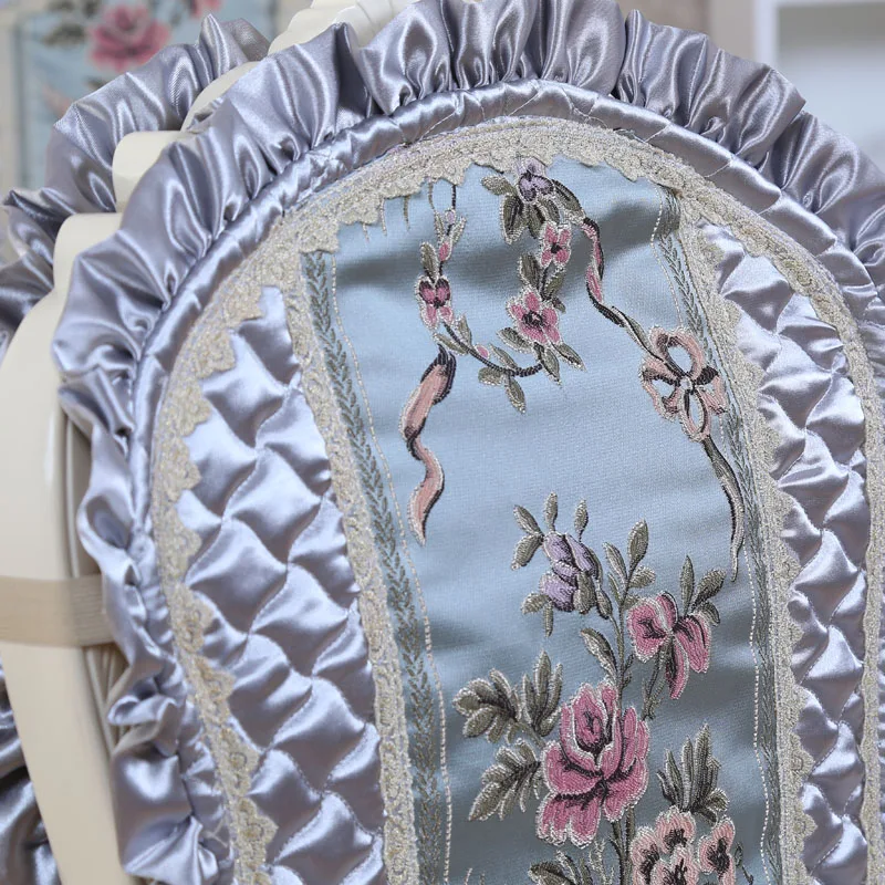 Высший сорт стеганый обеденный стол ткань толстые теплые чехлы на стулья Подушка Ткань Искусство роскошный кружевной набор скатерти