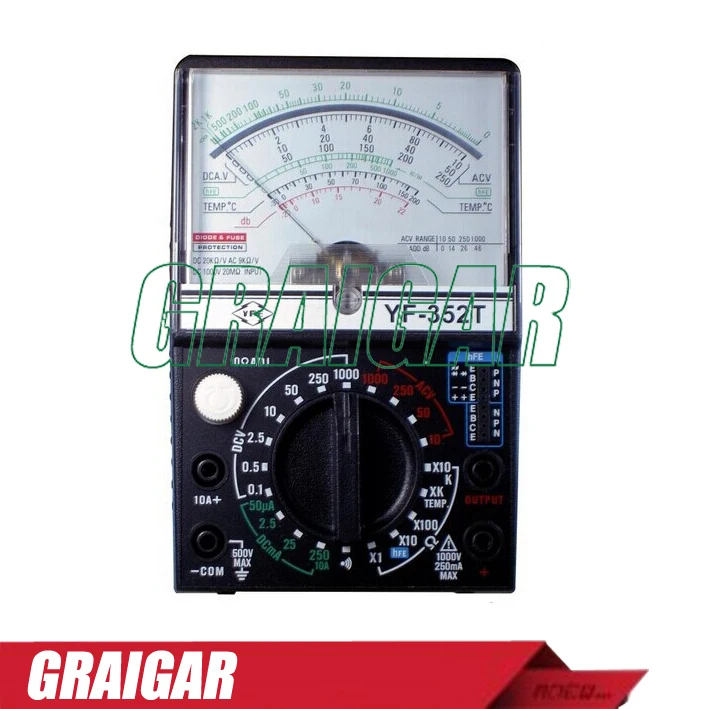 LED Pointer Multimeter/Analog Multimeter/Pointer Multi-Functions Meter YF-352T цена LED Pointer Multimeter/Analog Multimeter/Pointer Multi-Functions Meter YF-352T цены онлайн