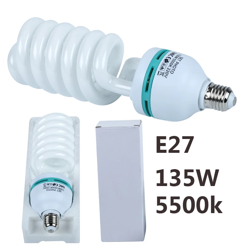2PCS/Lot 135W Photo Studio Bright Bulb Photographic Daylight Lighting