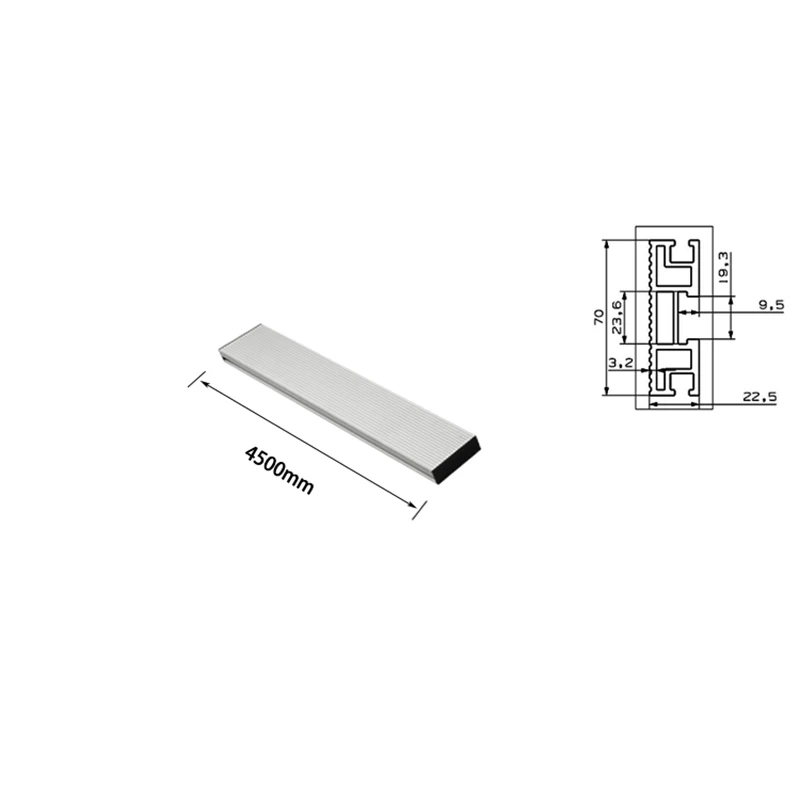 Алюминиевый профиль 70 мм высота Т-треков деревообрабатывающий забор для деревообрабатывающий верстак DIY 450 мм/600 мм/800 мм длина - Цвет: 450mm