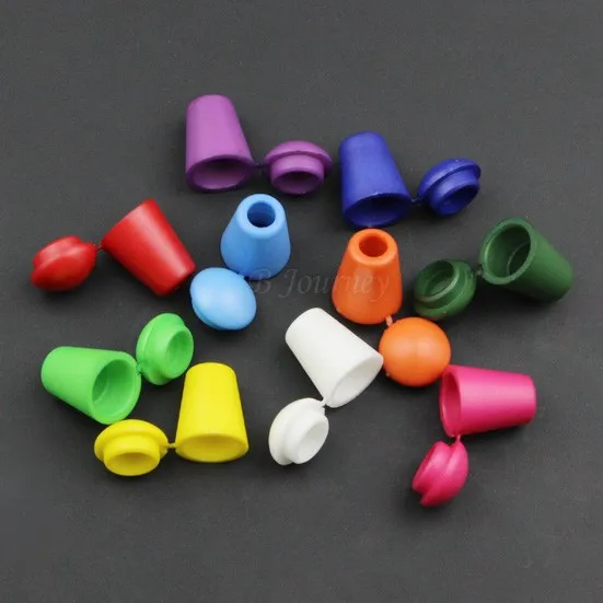 

100pcs Colorful Cord Ends Bell Stopper With Lid Lock Plastic Toggle Clip For Paracord Clothes Bag Sports Wear Shoe #MJ011