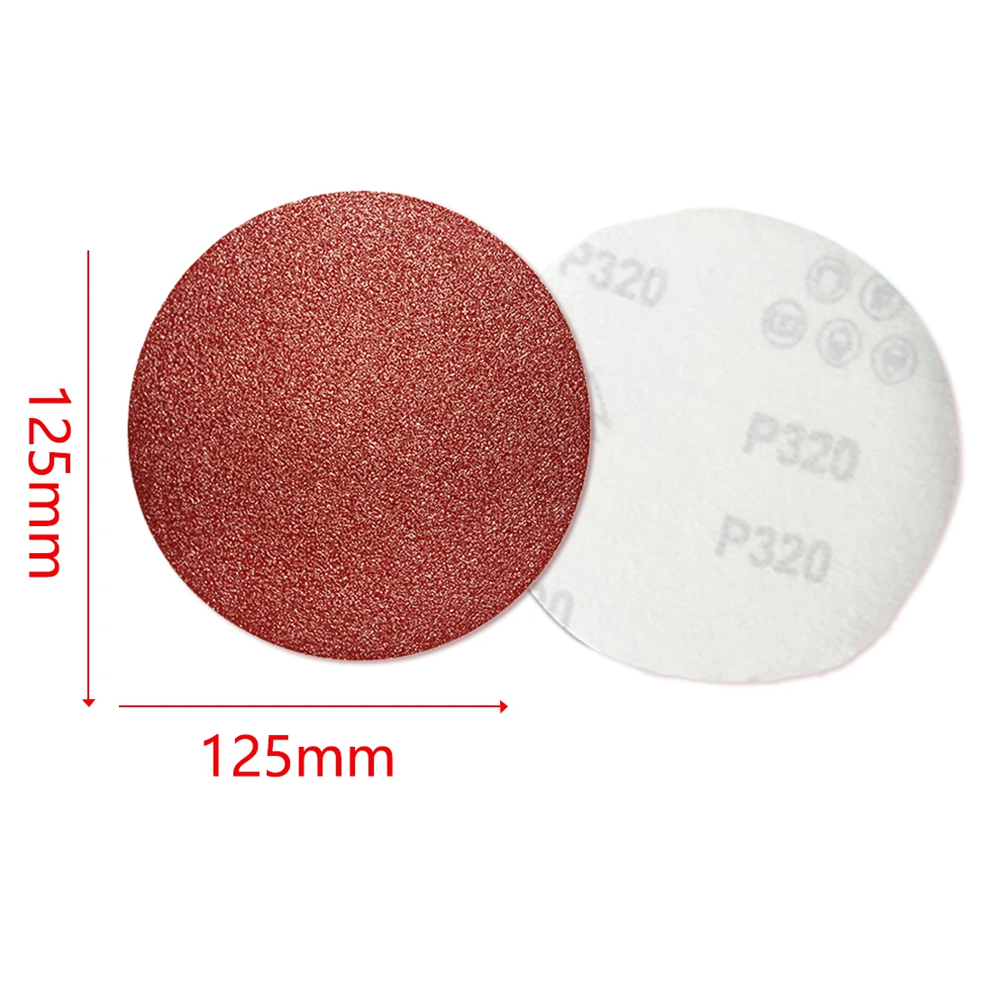 

Original import Sharpening sand paper Polishing tool 5pcs 125mm red circular Flocking polishing disc with Grits 80-1000