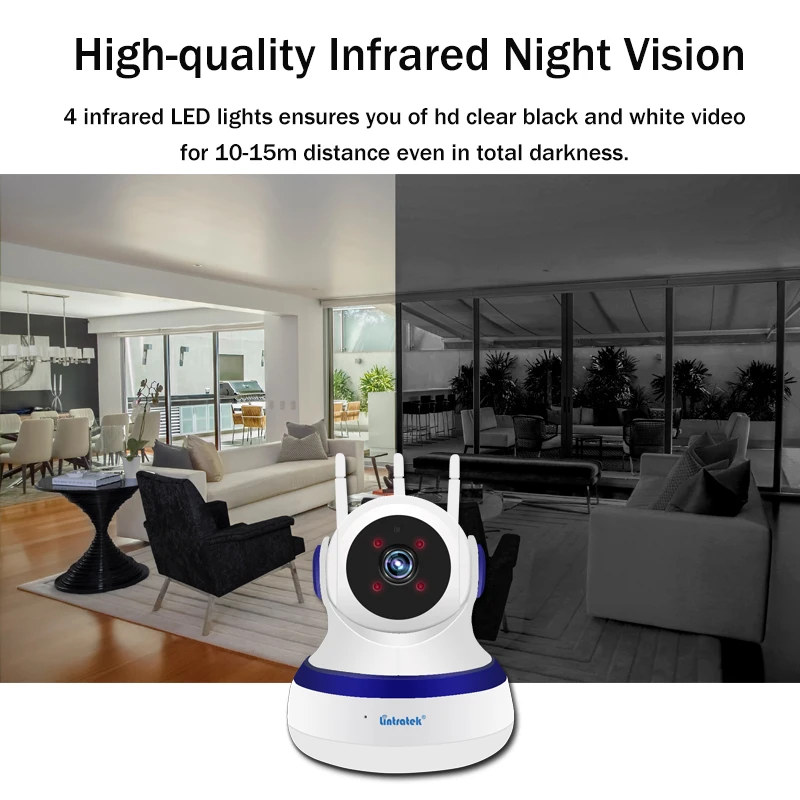 Lintratek HD 1080 P IP Камера Wi Fi мини CCTV видеонаблюдения 2 в 1 упак. Cloud Storage охранных
