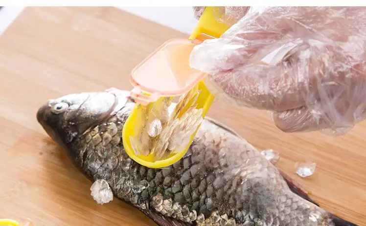 Скребок для рыбы с острыми крышкой ножа легко скребать скребок для очистки чешуи устройство кухонные принадлежности Чистка Овощечистка кухонная утварь