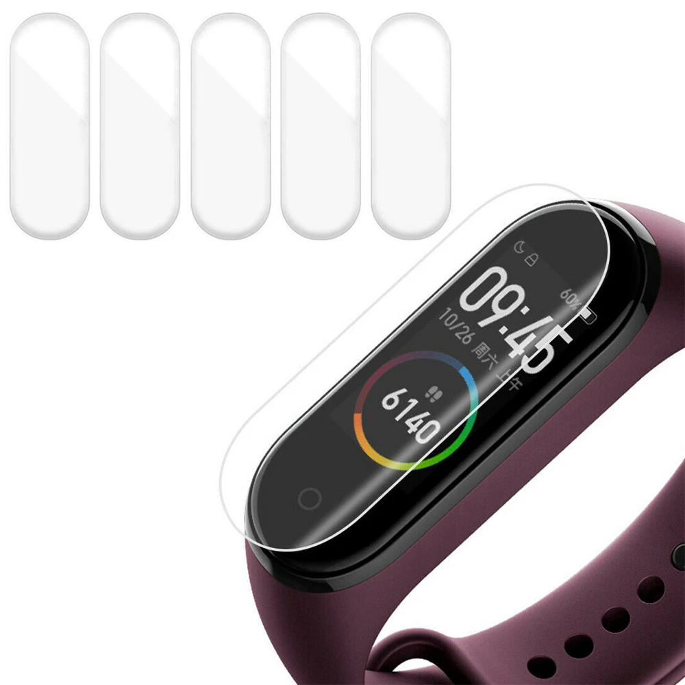 5 шт. мягкая защитная пленка для экрана смарт часов Mi Band 4|Защита экрана| |