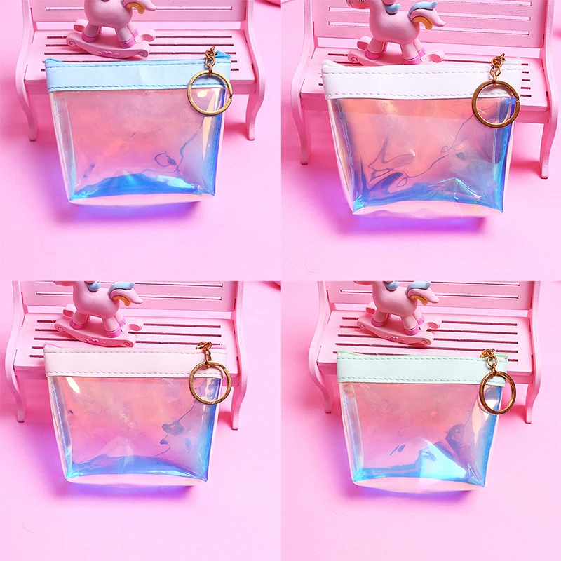 NEW Transparent Coin Purse Women Small Wallet Female Change Purses Mini Children
