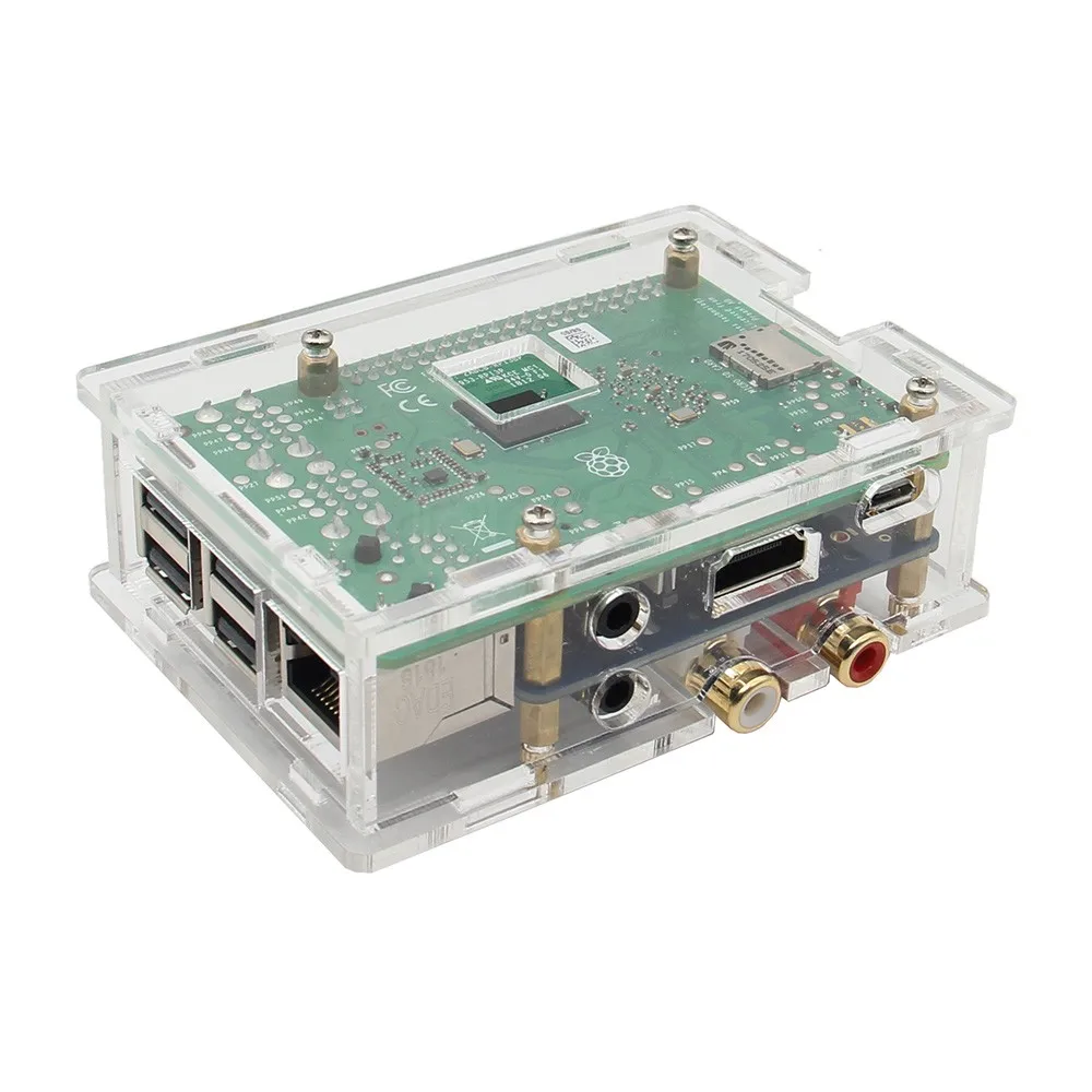 Акриловый чехол для телефона Raspberry Pi 3 Model B +/3B и DAC II Hifi Sound Card|Аксессуары