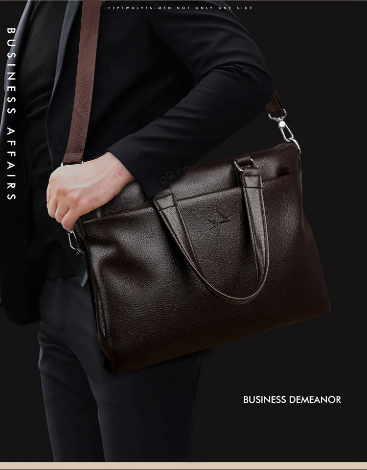 Для мужчин Портфели из искусственной кожи сумка для ноутбука Для мужчин Курьерские сумки путешествия Бизнес мужской простые Наплечные
