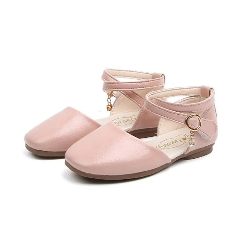 

New Spring/Summer Soft Leather Children Black Pink White Party Dance Leather Shoes Girls Princess Comfortable Kids Baby 02A