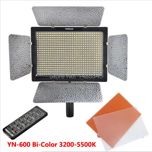 

Bi-Color YONGNUO YN600 YN-600 II LED 3200k-5500k Color Temperature Adjustable 600 LEDS LED Illumination Dimming Video Light