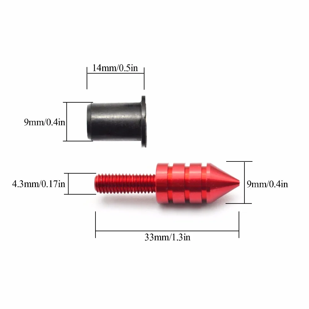 5 мм 10 шт. Универсальный мотоцикл лобовое стекло Спайк Болты Винт гайки для KAWASAKI Z1000SX NINJA 1000 Z1000 ZX1400 ZX14R ZZR1400
