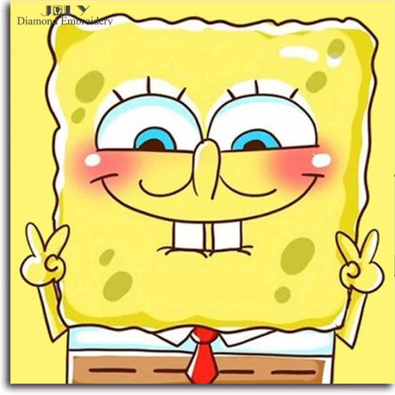 

Cute characters Diamond Embroidery Cartoon Sponge Diamond Painting Cross Stitch Mosaic Of Crystals Picture Rhinestones Hobby DIY